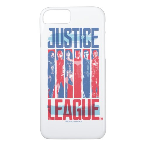 Justice League  Blue  Red Group Pop Art iPhone 87 Case
