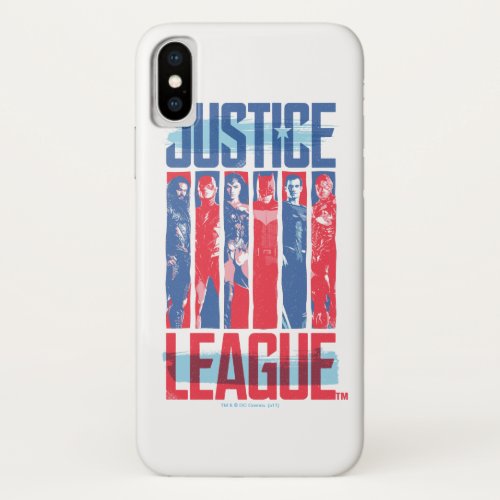 Justice League  Blue  Red Group Pop Art iPhone X Case
