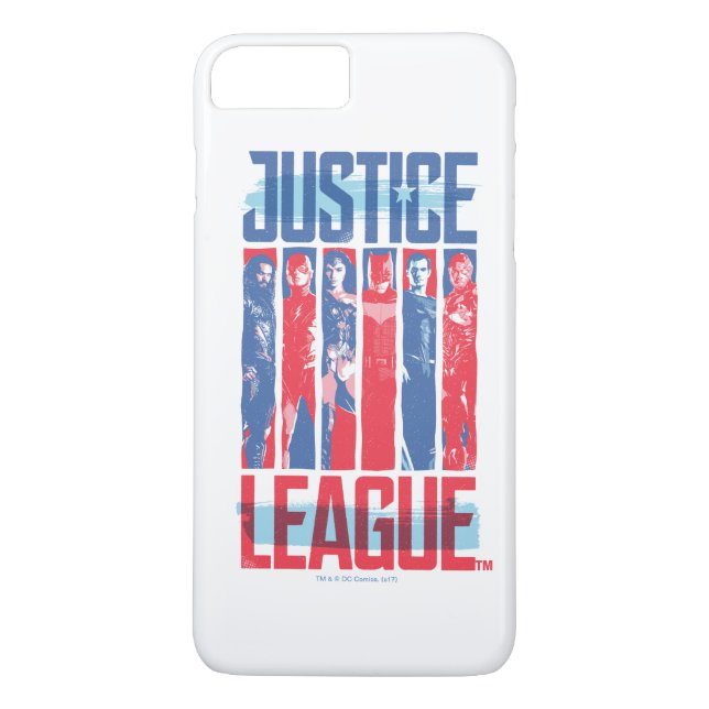 Justice League | Blue & Red Group Pop Art Case-Mate iPhone Case (Back)