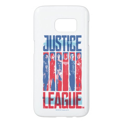 Justice League  Blue  Red Group Pop Art Samsung Galaxy S7 Case