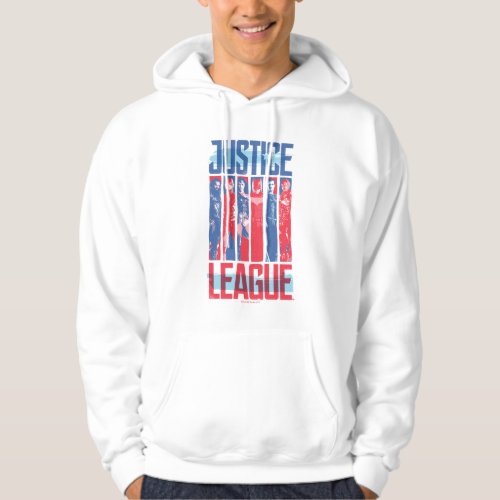 Justice League  Blue  Red Group Pop Art Hoodie