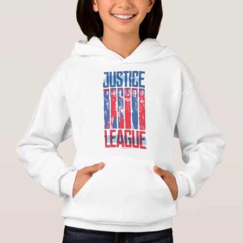 Justice League  Blue  Red Group Pop Art Hoodie