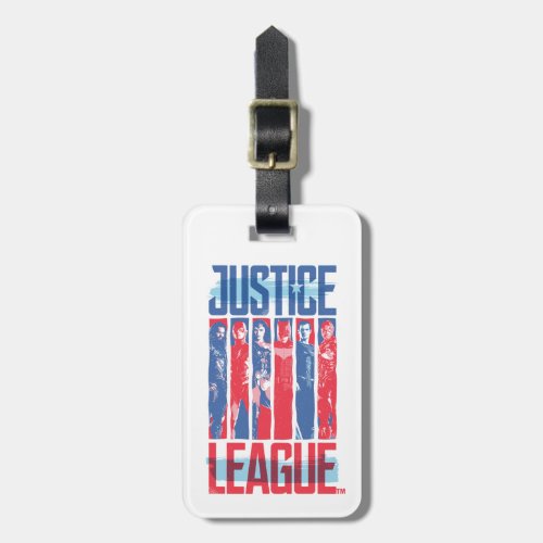 Justice League  Blue  Red Group Pop Art Luggage Tag