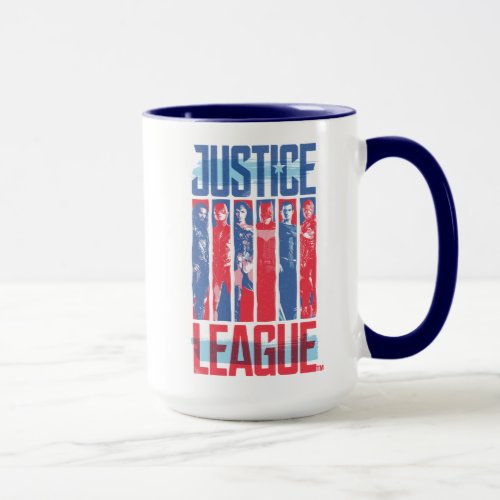 Justice League  Blue  Red Group Pop Art Mug