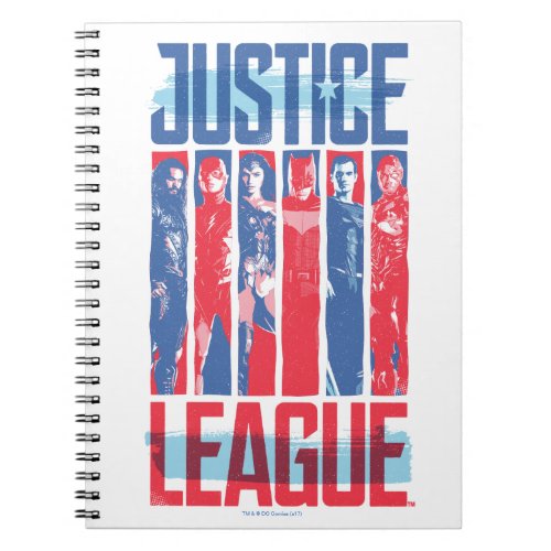 Justice League  Blue  Red Group Pop Art Notebook