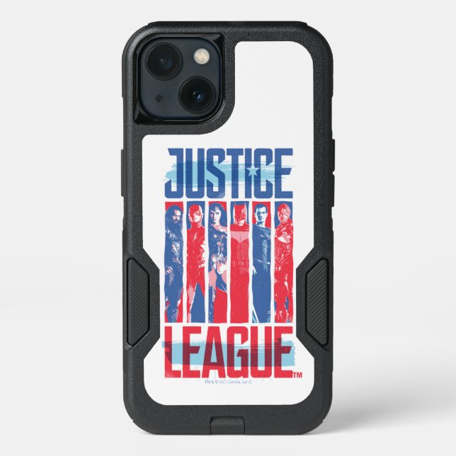 Justice League | Blue & Red Group Pop Art Otterbox iPhone Case (Back)