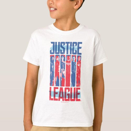 Justice League  Blue  Red Group Pop Art T_Shirt