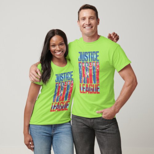 Justice League  Blue  Red Group Pop Art T_Shirt
