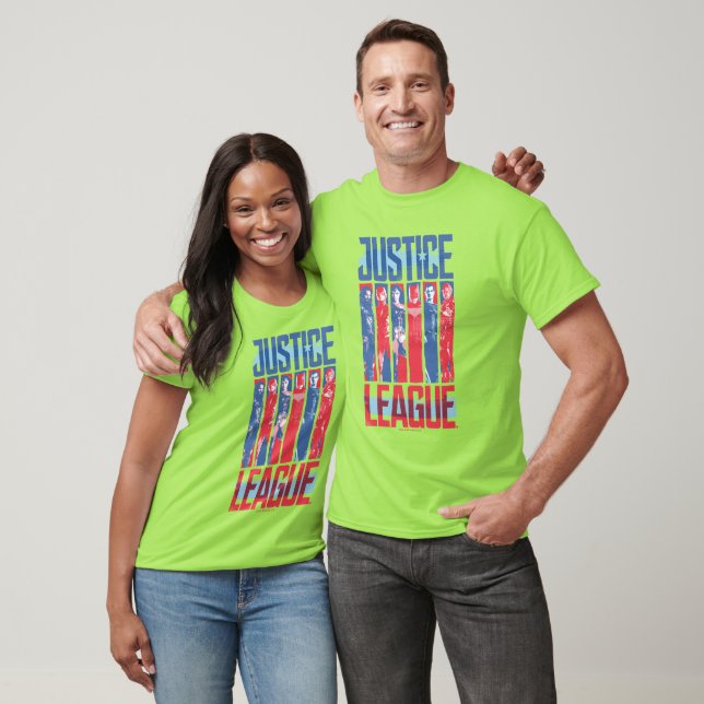 Justice League | Blue & Red Group Pop Art T-Shirt (Unisex)