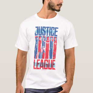 Justice League   Blue & Red Group Pop Art T-Shirt