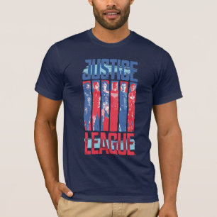 Justice League Blue & Red Group Pop Art T-Shirt