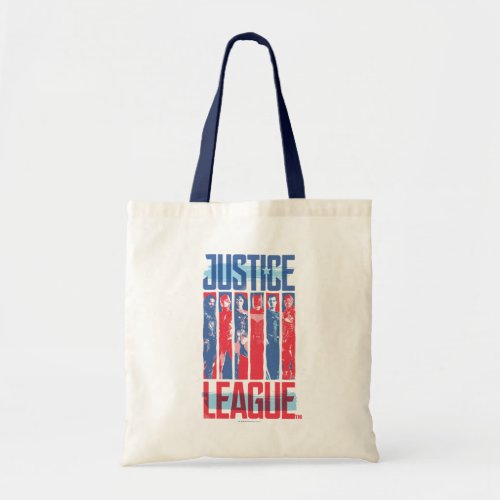 Justice League  Blue  Red Group Pop Art Tote Bag