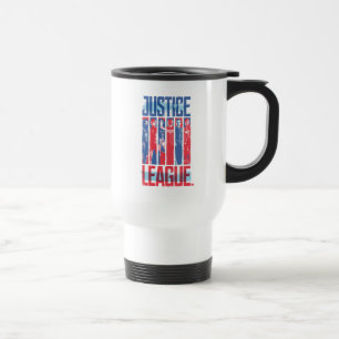 Justice League Blue & Red Group Pop Art Travel Mug