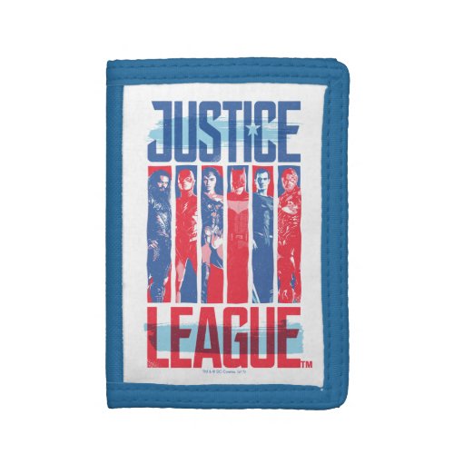 Justice League  Blue  Red Group Pop Art Tri_fold Wallet