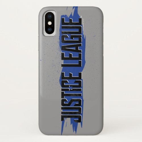 Justice League  Blue Stroke Justice League Logo iPhone X Case