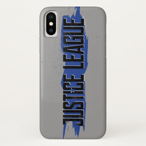 Justice League | Blue Stroke Justice League Logo iPhone X Case