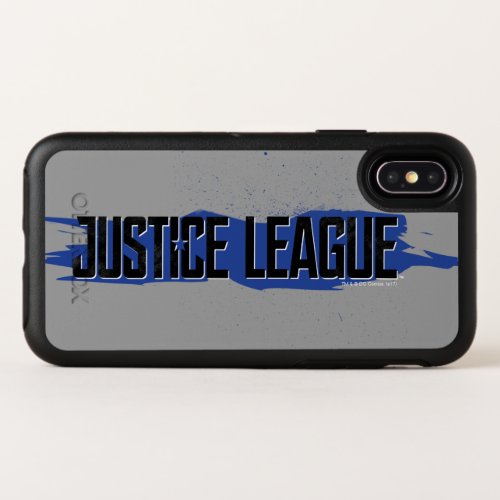 Justice League  Blue Stroke Justice League Logo OtterBox Symmetry iPhone X Case
