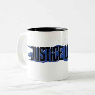 Justice League Blue Stroke Justice League Logo Two-Tone Coffee Mug