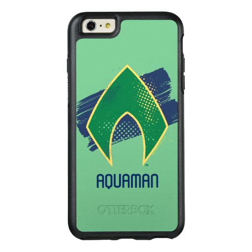 Justice League | Brush & Halftone Aquaman Symbol OtterBox iPhone 6/6s Plus Case
