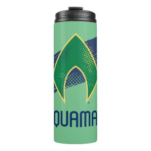 Justice League   Brush & Halftone Aquaman Symbol Thermal Tumbler