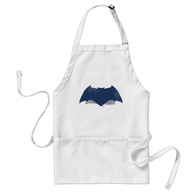 Justice League | Brush & Halftone Batman Symbol Adult Apron (Front)