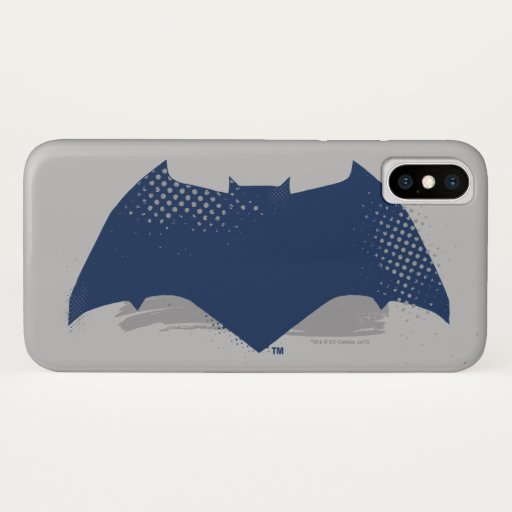 Justice League | Brush & Halftone Batman Symbol iPhone X Case