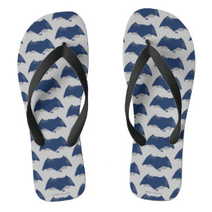 Justice League Brush & Halftone Batman Symbol Flip Flops