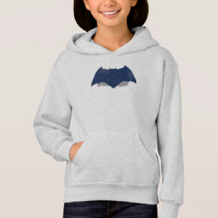 Justice League Brush & Halftone Batman Symbol Hoodie