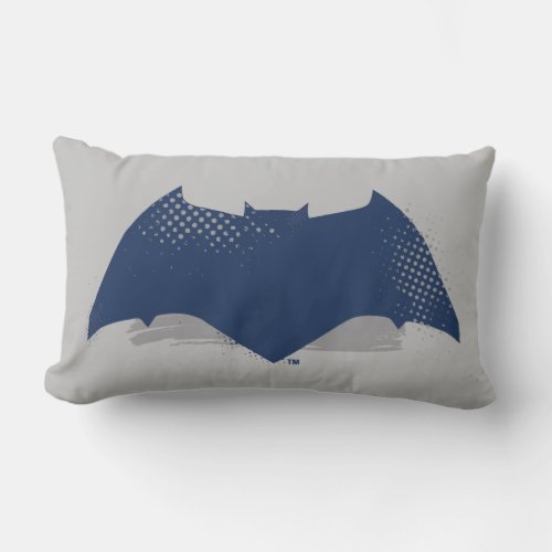 Justice League  Brush  Halftone Batman Symbol Lumbar Pillow