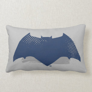 Justice League   Brush & Halftone Batman Symbol Lumbar Pillow