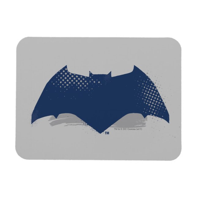 Justice League | Brush & Halftone Batman Symbol Magnet (Horizontal)