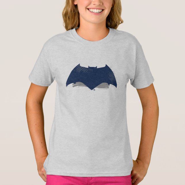 Justice League | Brush & Halftone Batman Symbol T-Shirt (Front)