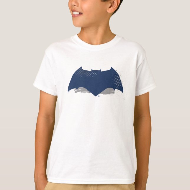 Justice League | Brush & Halftone Batman Symbol T-Shirt (Front)