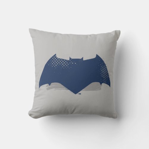 Justice League  Brush  Halftone Batman Symbol Throw Pillow