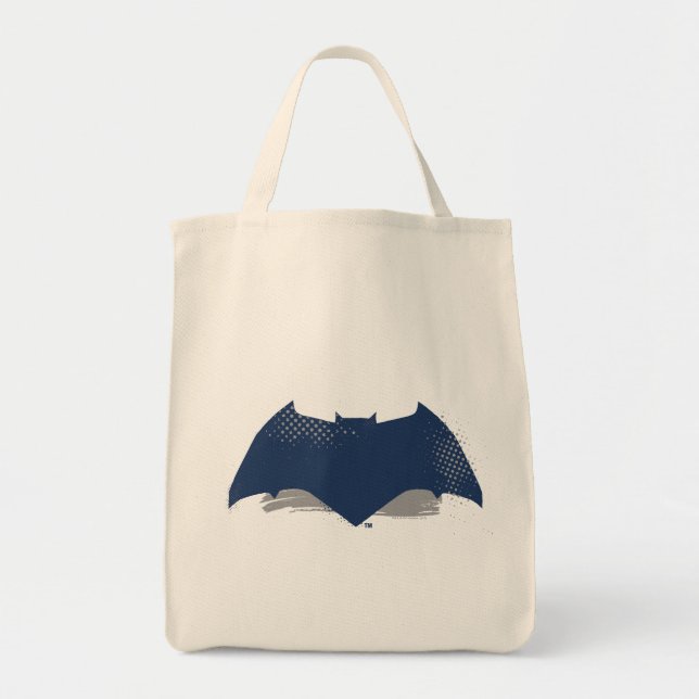 Justice League | Brush & Halftone Batman Symbol Tote Bag (Front)