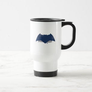 Justice League Brush & Halftone Batman Symbol Travel Mug