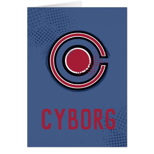 Justice League | Brush & Halftone Cyborg Symbol (Front)