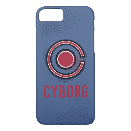 Justice League | Brush & Halftone Cyborg Symbol iPhone 8/7 Case