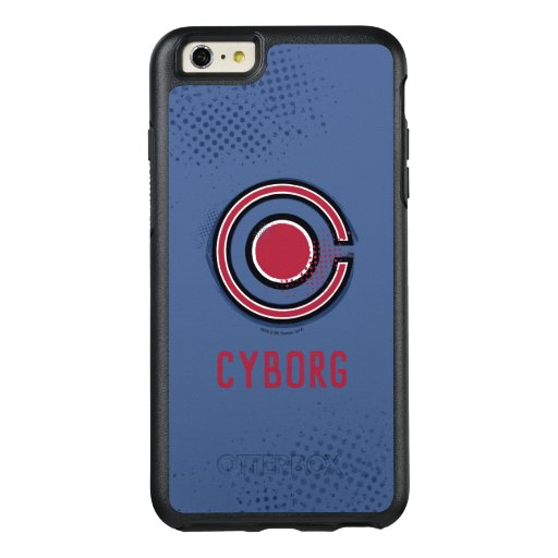 Justice League | Brush & Halftone Cyborg Symbol OtterBox iPhone 6/6s Plus Case