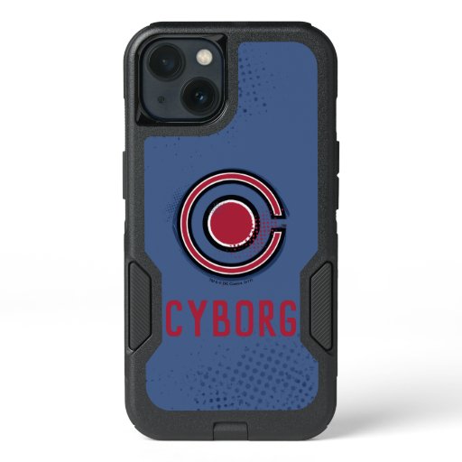 Justice League | Brush & Halftone Cyborg Symbol iPhone 13 Case