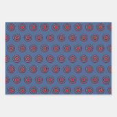 Justice League | Brush & Halftone Cyborg Symbol Wrapping Paper Sheets (Front 3)