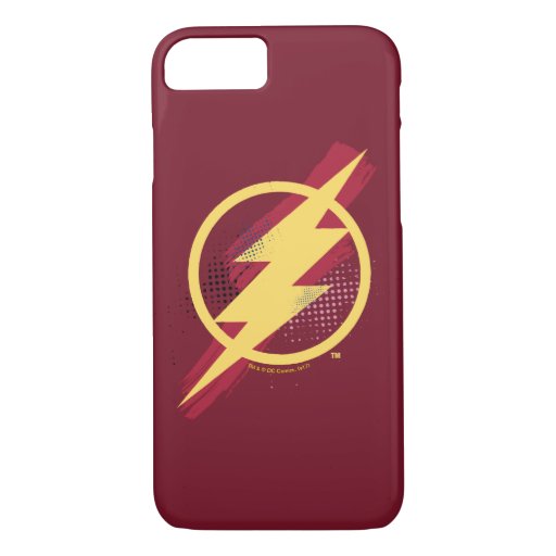 Justice League | Brush & Halftone Flash Symbol iPhone 8/7 Case