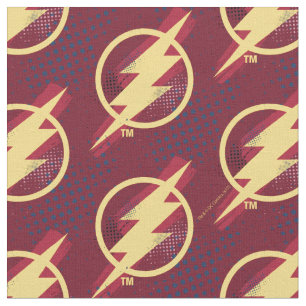 Justice League   Brush & Halftone Flash Symbol Fabric