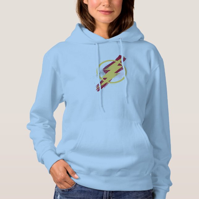Justice League | Brush & Halftone Flash Symbol Hoodie (Front)