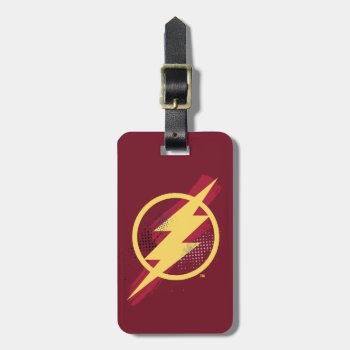 Justice League | Brush & Halftone Flash Symbol Luggage Tag by justiceleague at Zazzle