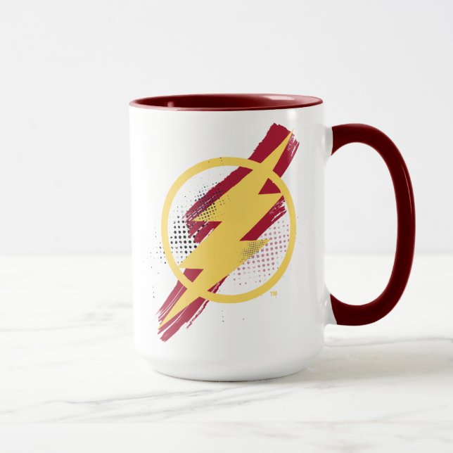 Justice League | Brush & Halftone Flash Symbol Mug (Right)