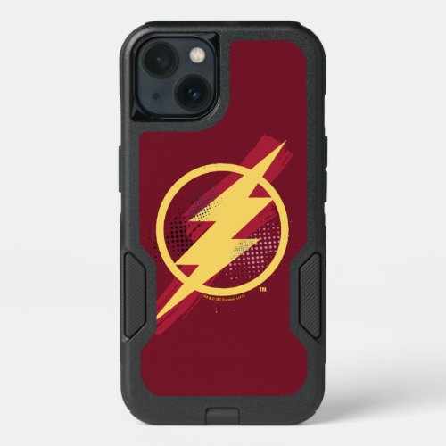 Justice League  Brush  Halftone Flash Symbol iPhone 13 Case