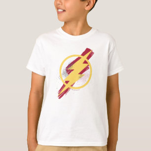 Justice League   Brush & Halftone Flash Symbol T-Shirt