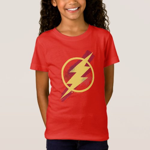 Justice League  Brush  Halftone Flash Symbol T_Shirt