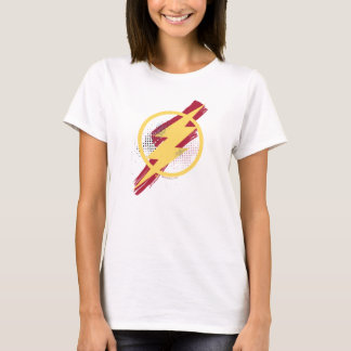 Justice League | Brush & Halftone Flash Symbol T-Shirt